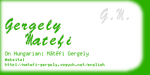 gergely matefi business card