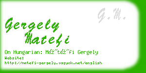 gergely matefi business card